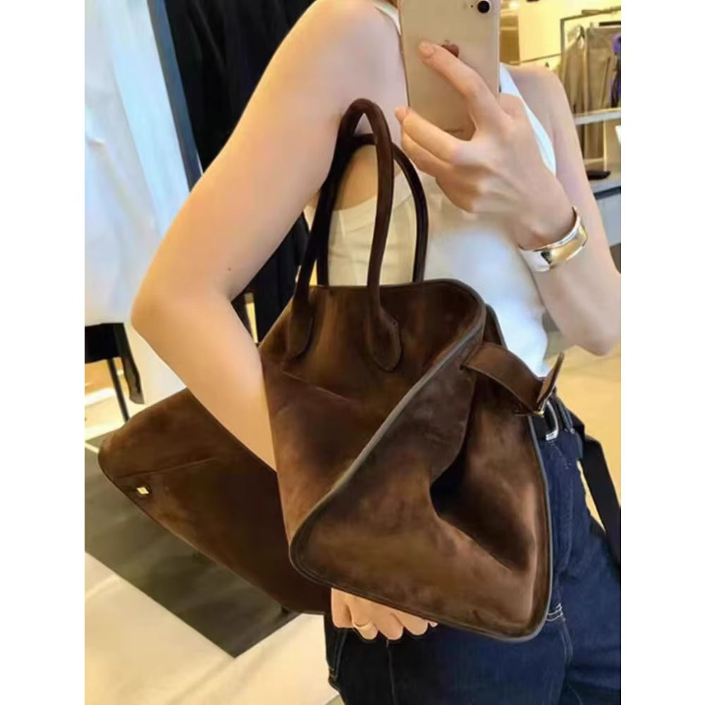 Spot Autumn and Winter High-End Niche Design Large-Capacity Bag Women'S New Commuter Retro Handbag Tote Bag