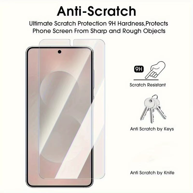 4Pack HD Black Edge Tempered Glass Screen Protector for Samsung Galaxy S25 S24 plus S25 S24 Ultra FE S23 S22 S21 plus Glass