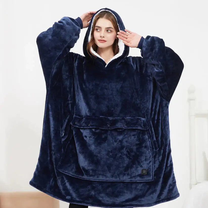 Oversized Blanket Hoodie - Wearable Sweatshirt with Giant Pockets (Birthday Gifts for Women, Warm Christmas Gift for Mom, Sister)