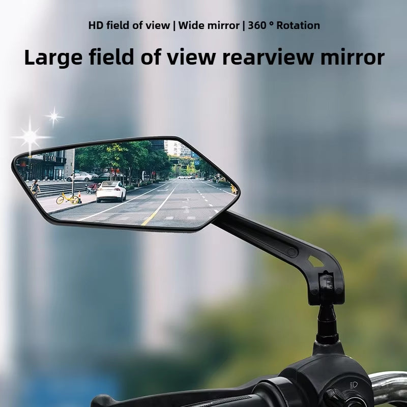 Bike Rearview Mirror Reflector Adjustable Rotatable Handlebar Mirror Clear Rearview Electric Scooter Cycling Bicycle Accessories